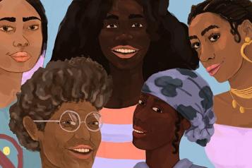 Illustration of black women
